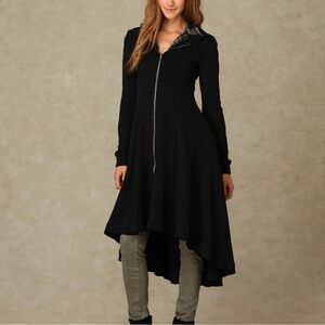 Free people beach harmony asymmetrical hoodie jacket with two way zipper xs